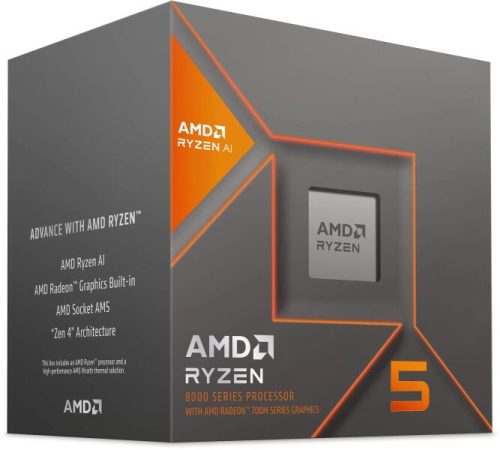 AMD Ryzen 5 8600G (6 mag 12 szál 4,3GHz-5GHz Radeon 760M IGP) processzor