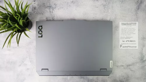 Lenovo LOQ 15AHP10 FHD GAMER notebook - Ryzen7 250 16GB DDR5 1TB SSD RTX 5060 8GB - használt