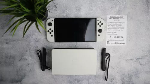 Nintendo Switch OLED 64GB játékkonzol extrával garanciával hibátlan működéssel- használt