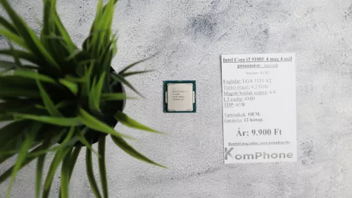 Intel Core i3 9100F 4 mag 4 szál processzor garanciával hibátlan működéssel - használt