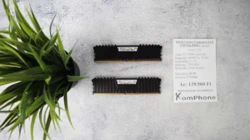 64GB Corsair Vengeance LPX 3200Mhz DDR4 memória garanciával hibátlan működéssel - használt