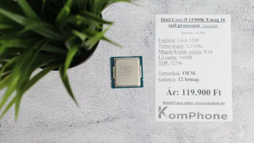 Intel Core i9 11900K 8 mag 16 szál processzor garanciával hibátlan működéssel - használt
