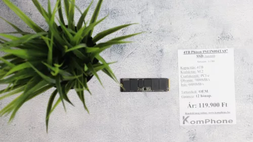 4TB Phison PSEIN004TA87 NVMe SSD meghajtó garanciával hibátlan működéssel - használt