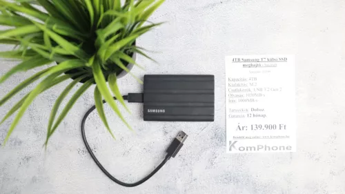 4TB Samsung T7 külső SSD meghajtó garanciával hibátlan működéssel - használt