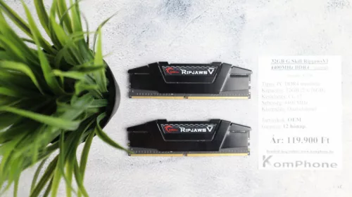 32GB G.Skill Ripjaws Vl 4400MHz DDR4 memória garanciával hibátlan működéssel - használt