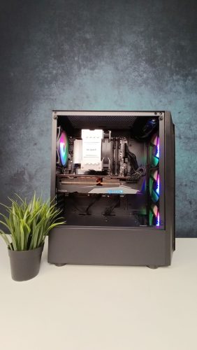 Gamer számítógép Gigabyte B760M i5 14600KF 32GB DDR4 512GB SSD RX 6800XT 16GB Rampage SHIVA Cooler Master 750W - használt