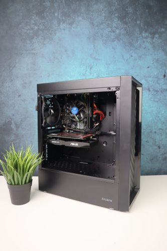Gamer számítógép ASRock H410M i3 10100F 16GB DDR4 120GB SSD 1TB HDD GTX 1050 Ti 4GB Zalman ZM-T7 Chieftec 400W - használt