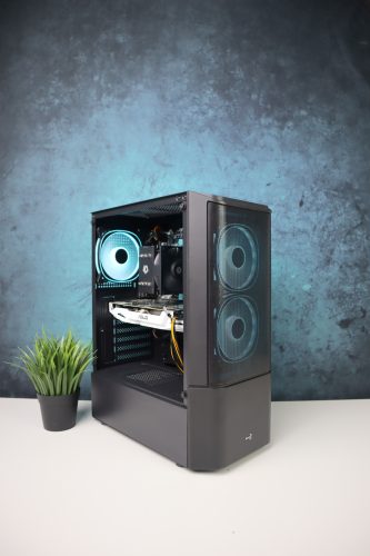 Gamer számítógép Asus PRIME B450M R5 2600X 16GB DDR4 512GB SSD GTX 1060 3GB AeroCool Quantum Mesh V3 Chieftec 400W - használt