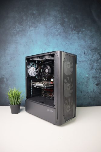 Gamer számítógép MSI B450 R5 2600X 16GB DDR4 512GB SSD GTX 1650 4GB Zalman N4 FSP 400W - használt