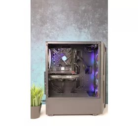   Gamer számítógép ASRock H510M i3 10105F 8GB DDR4 256GB SSD GTX 1050 Ti 4GB Rampage SHIVA DeepCool 400W - használt